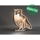 DXF, SVG files for laser Light Box Owl,forest,mountains, glowing moon,eagles, Multi-Layered Ornament pattern, Shadowbox. 2 Different designs