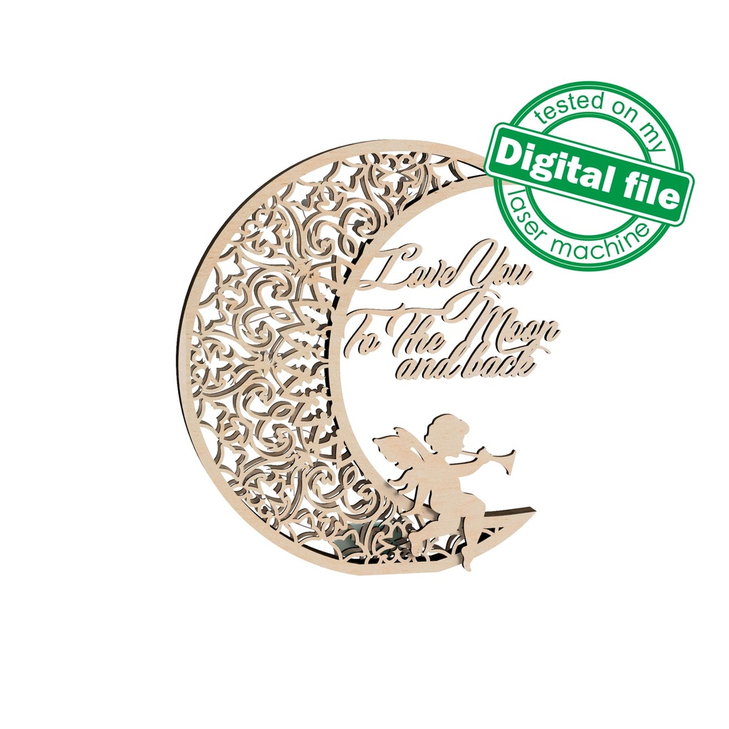 DXF, SVG files for laser Light-Up Crescent moon, Islamic Lightbox, Ramadan Shadow Box, Eid Mubarak, Multi Layered Ornament, Muslim, mosque (copy) (copy)