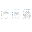Owl, Forest collection, Digital STL File For 3D Printing, Polymer Clay Cutter, Earrings, Cookie, sharp, strong edge