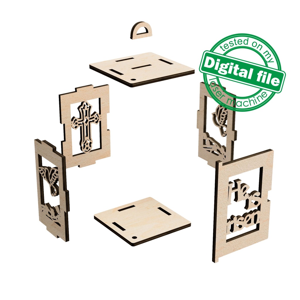 DXF, SVG files for laser Tiny tea light candle lantern 2 Different design, door opens, decor for any occasion, Material 1/8'' (3.2 mm) (copy)