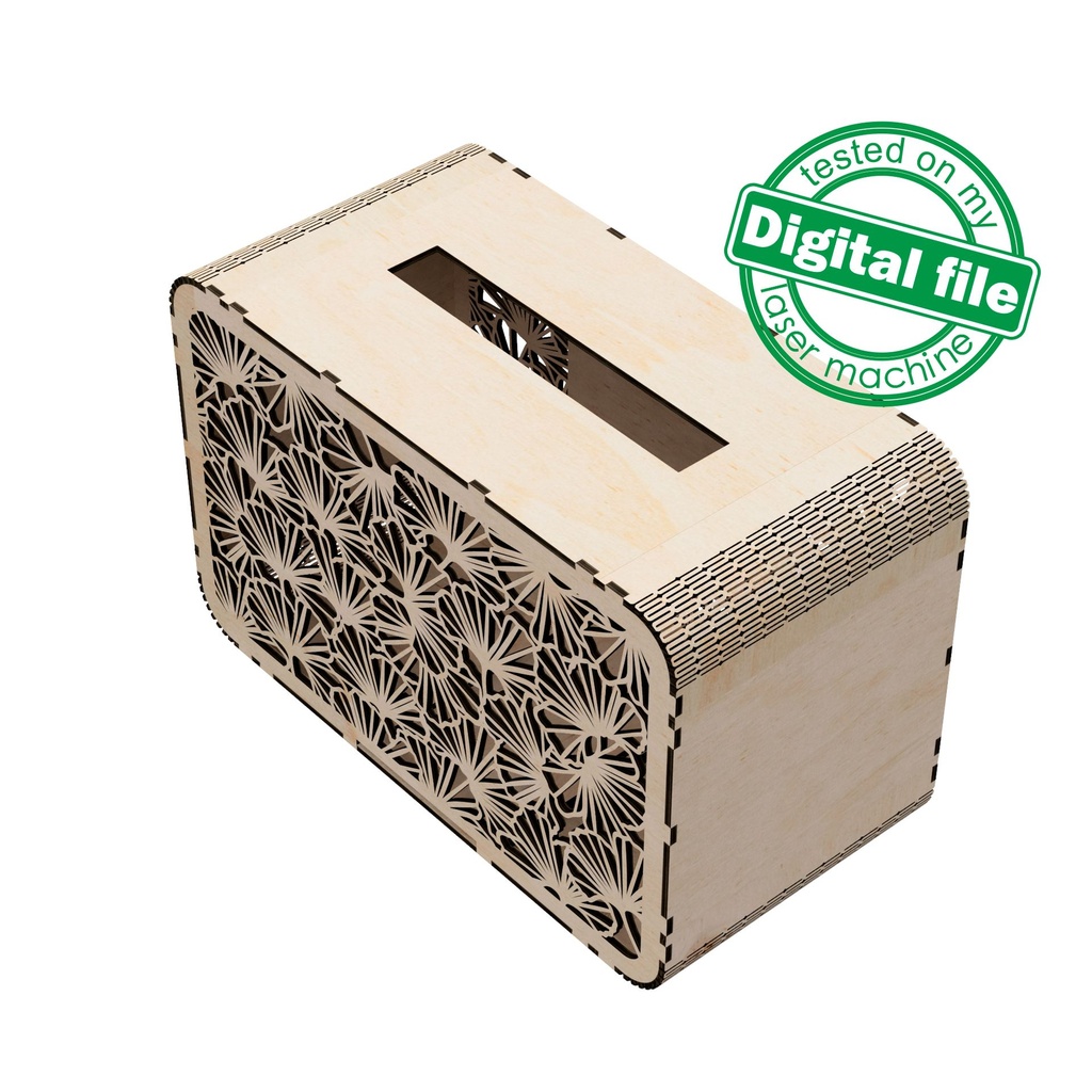 DXF, SVG files for laser Wedding card box, money box, Engagement Card Box, openwork, carved, leaves, Glowforge, Material 1/8'' (3.2 mm) (copy)