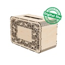 DXF, SVG files for laser Wedding card box, money box, Engagement Card Box, openwork, carved, leaves, Glowforge, Material 1/8'' (3.2 mm) (copy)