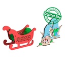 DXF, SVG files for laser Christmas sleigh in Scandinavian style, gnomes with elf ears, paint by line, gift, Material 1/8'' (3.2 mm)
