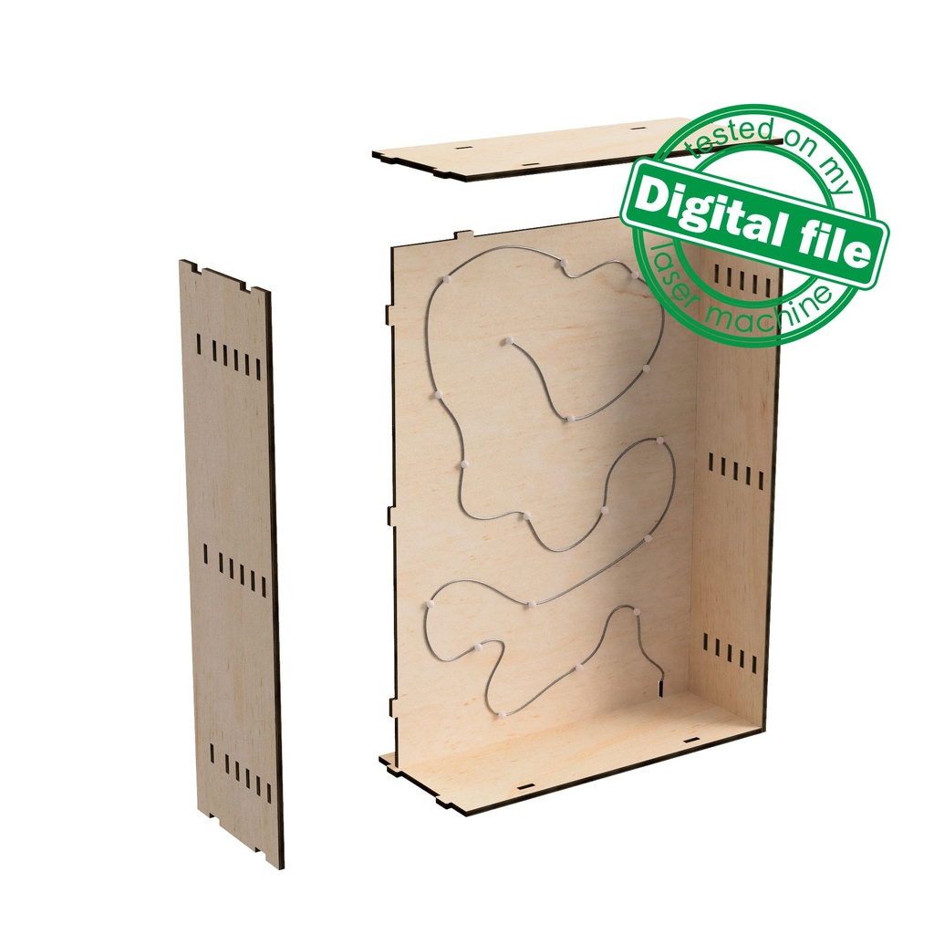 DXF, SVG files for 3D Laser Cut Large Wood Shadow Box, Multilayered Wood Sculptures, Forest, Howling Wolf, Plywood/Wood 3 mm (copy)