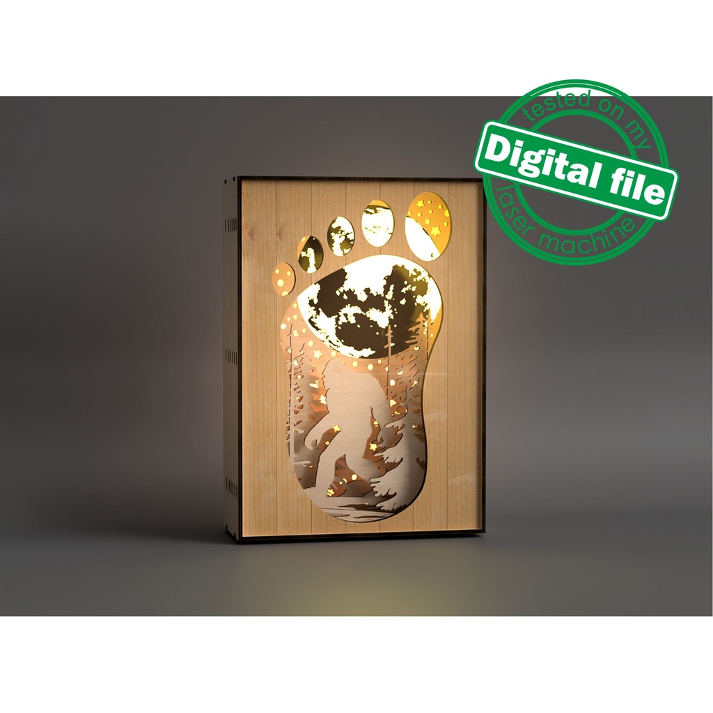 DXF, SVG files for 3D Laser Cut Large Wood Shadow Box, Multilayered Wood Sculptures, Forest, Howling Wolf, Plywood/Wood 3 mm (copy)