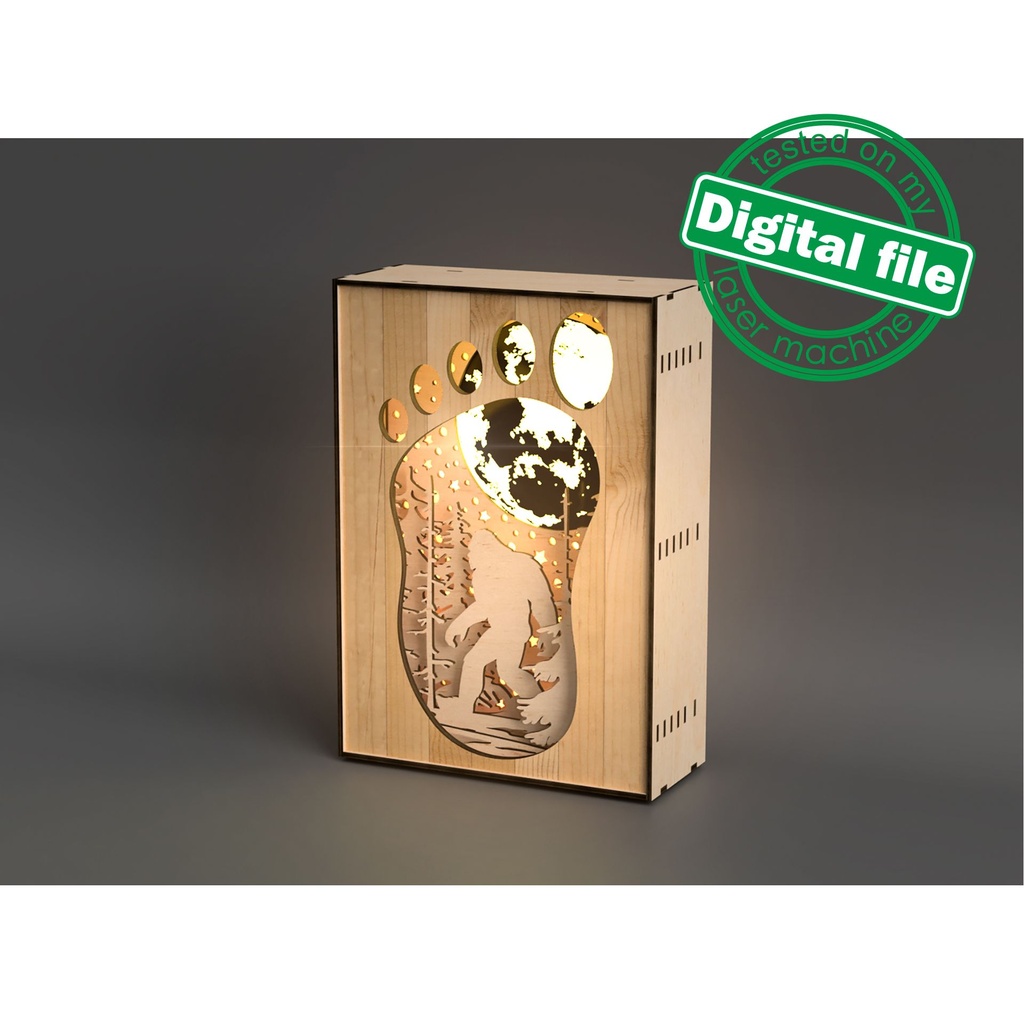 DXF, SVG files for 3D Laser Cut Large Wood Shadow Box, Multilayered Wood Sculptures, Forest, Howling Wolf, Plywood/Wood 3 mm (copy)