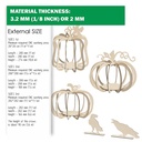 DXF, SVG files for laser Wooden Pumpkin Lanterns, Fall Decoration, Harvest 3D Puzzle, 3 Different Design, Crows, Halloween, Thanksgiving Day