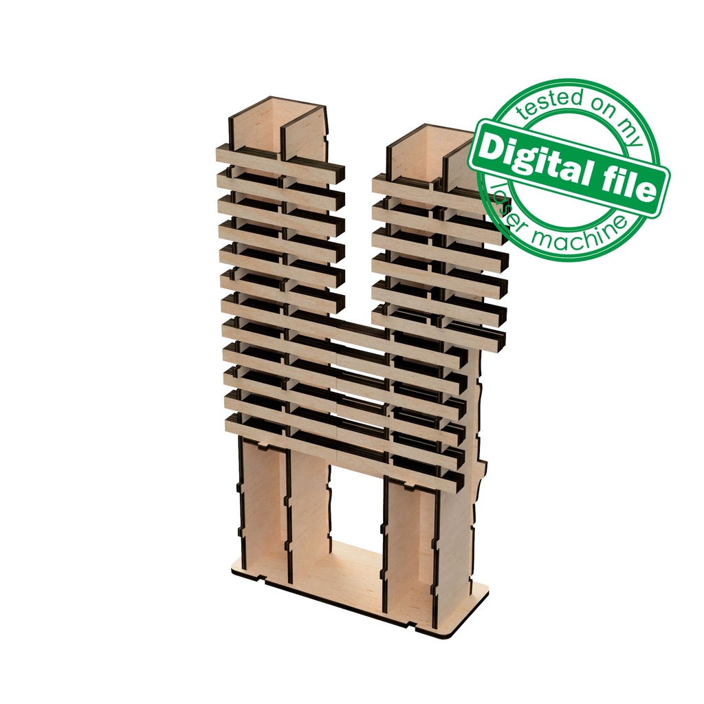 DXF, SVG file for laser Advent calendar, Christmas decoration, Christmas countdown, Glowforge, Plywood or MDF 3 mm