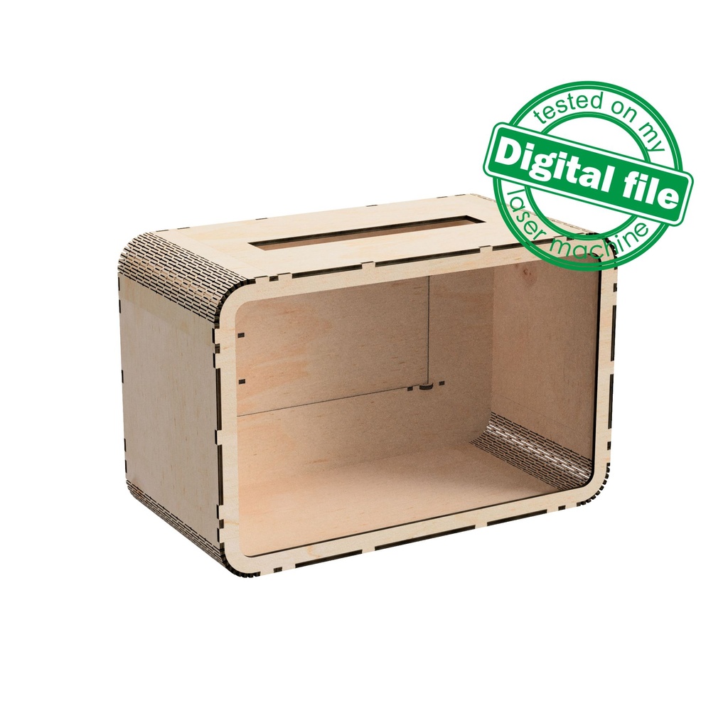 DXF, SVG files for laser Wedding card box, money box, Engagement Card Box, Wedding Decor, Piggy bank, door and lock, Material 1/8'' (3 mm)