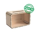 DXF, SVG files for laser Wedding card box, money box, Engagement Card Box, Wedding Decor, Piggy bank, door and lock, Material 1/8'' (3 mm)