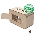 DXF, SVG files for laser Wedding card box, money box, Engagement Card Box, Wedding Decor, Piggy bank, door and lock, Material 1/8'' (3 mm)
