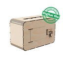 DXF, SVG files for laser Wedding card box, money box, Engagement Card Box, Wedding Decor, Piggy bank, door and lock, Material 1/8'' (3 mm)