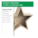 DXF, SVG files for laser, DIY Marquee Star Light, Lightbox, Shadow Box, Template, Glowforge, Material thickness 1/8 inch (3.2 mm) or 4 mm
