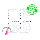 Basic Shapes Soft drop, egg, 3 Stamps, Digital STL File For 3D Printing, Polymer Clay Cutter, Easter (copy) (copy)