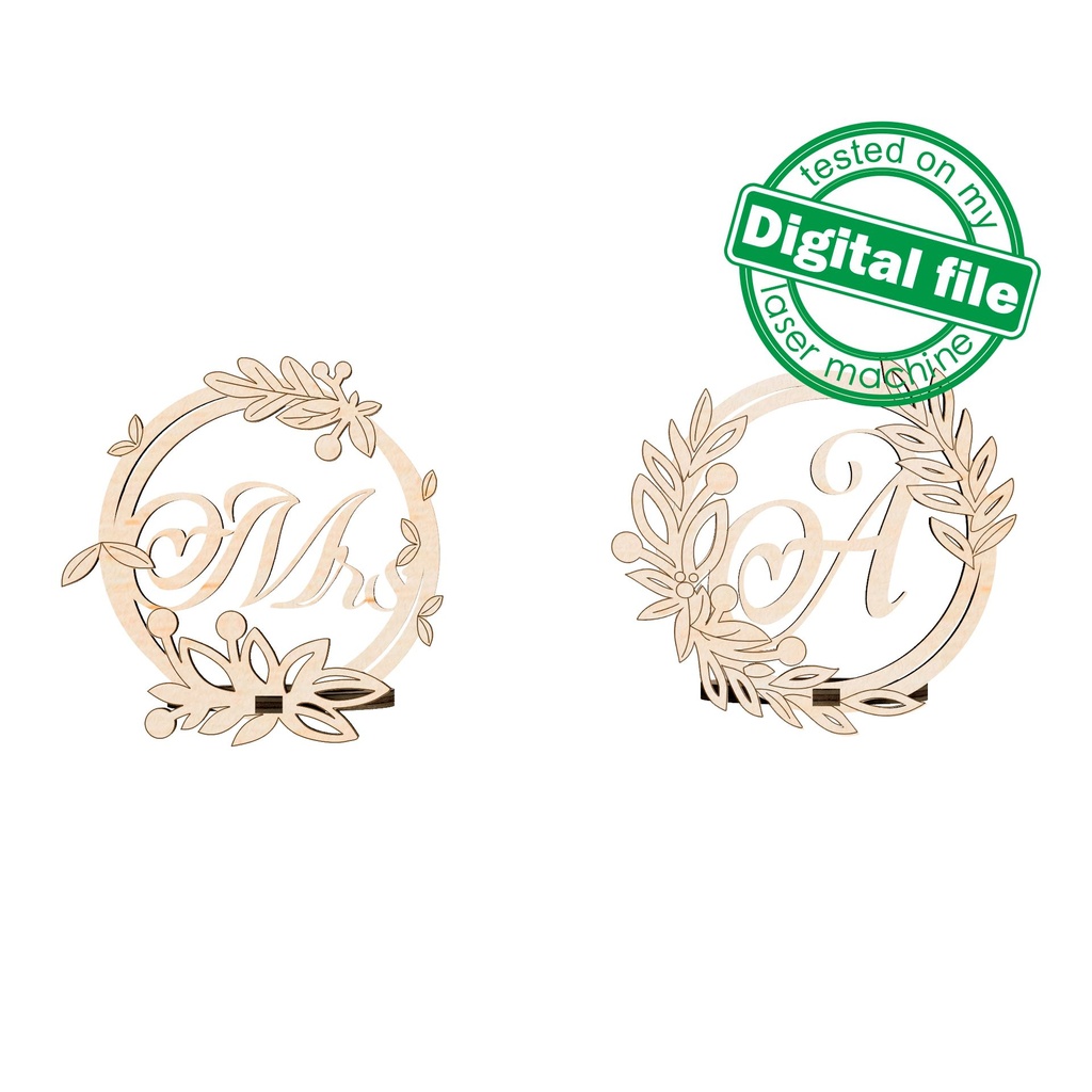 6 designs Napkin rings Svg Dxf Pdf Ai Cdr Formats, Laser Cut, Engraving, table setting, Valentine's day, Wedding decor, floral,leaves wreath