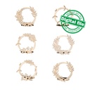6 designs Napkin rings Svg Dxf Pdf Ai Cdr Formats, Laser Cut, Engraving, table setting, Valentine's day, Wedding decor, floral,leaves wreath