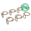 6 designs Napkin rings Svg Dxf Pdf Ai Cdr Formats, Laser Cut, Engraving, table setting, Valentine's day, Wedding decor, floral,leaves wreath