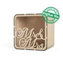 DXF, SVG files for laser Wedding card box, money box, Engagement Card Box, Wedding Decor, Piggy bank, door and lock, Material 1/8'' (3.2 mm)