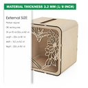 DXF, SVG files for laser Wedding card box, money box, Engagement Card Box, Wedding Decor, Piggy bank, door and lock, Material 1/8'' (3.2 mm)