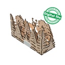 DXF, SVG files for laser Diorama family of deer in the forest, 3d shadow box, Decorative night lamp, Nursery decor, Multilayered Light box