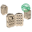 DXF, SVG file for laser Advent calendar Vintage Suitcase, Christmas bell with bow, snowflakes, holly night, poinsettia Plywood or MDF 3.2 mm