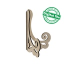 DXF, SVG files for laser Plate holder, menu card easel, Paris Collection, Candy bar decor, Glowforge, Two material thickness 3.2 / 6.4 mm
