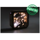 DXF, SVG files for laser tiny Light box Little Prince with decorative clock face in the Gift Box, Shadowbox, Material 1/8'' (3.2 mm)