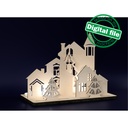 DXF, SVG files for laser Christmas decor, Tea LED Candle holders, Old castle, Winter forest, Table Centerpieces, Material 1/8'' (3.2 mm)