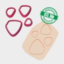 Organic Combo #19, Gemstone, Digital STL File For 3D Printing, Polymer Clay Cutter, Earrings, 4 different designs