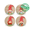 DXF, SVG Files Four different design St. Valentine's Gnome Girl Cutout, Shape, Paint by Line, Valentine's day, Wedding, door hanger template