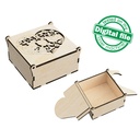 DXF, SVG files for laser hinged lid box, flower heart, love doves, bridesmaid gift, february 14, valentines day, memorable gifts, engagement