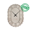 DXF, SVG files for laser Unique Modern Wall Oval clock, flexible plywood, Glowforge ready, Roman dial clock face, Material 1/8'' (3.2 mm)