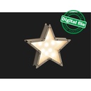 DXF, SVG files for laser, DIY Marquee Star Light, Lightbox, Shadow Box, Template, Glowforge, Material thickness 1/8 inch (3.2 mm) or 4 mm