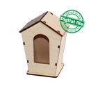 DXF, SVG files for laser decorative Birdhouse, Vector project, Glowforge ready, Material thickness 1/8 inch (3.2 mm)
