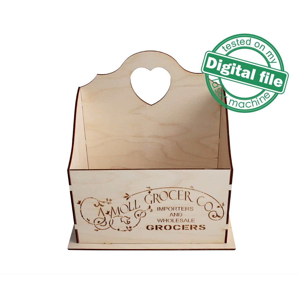 DXF, SVG files for laser Wooden Desk Organiser, Magazine Holder, Storage paper, Home Office, Vintage Atelier, Material thickness 3.2 mm