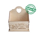 DXF, SVG files for laser Wooden Desk Organiser, Magazine Holder, Storage paper, Home Office, Vintage Atelier, Material thickness 3.2 mm