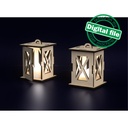 DXF, SVG files for laser Tiny tea light candle lantern 2 Different design, door opens, decor for any occasion, Material 1/8'' (3.2 mm)