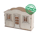 DXF, SVG files for laser Flower box, Desk organizer set, Pen Holder, Decorative house, Material thickness 3.2 mm