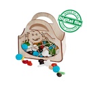 DXF, SVG files for laser Halloween Wooden handbag trick or treat  Vector project, Glowforge, Material thickness 1/8 inch (3.2 mm)