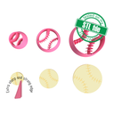 Baseball ball, Football mom collection, 3 Sizes, Digital STL File For 3D Printing, Polymer Clay Cutter, Earrings, Cookie, sharp, strong edge