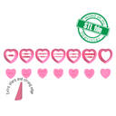 Anti-Valentine Heart stamps, Conversation #4, 7 designs, Digital STL File For 3D Printing, Polymer Clay Cutter, Earrings, sharp, strong edge