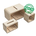 DIY Wedding Engagement box, Wooden piggy bank, Money box, 3 different sizes, Template vector for laser cutting, Material 1/8'' (3.2 mm)