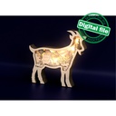 DXF, SVG files for laser lightbox Goat, Farm Animals, Cow, Turkey, Sheep, Tractor, Barn, Windmill, Multi Layered Ornament, Shadowbox