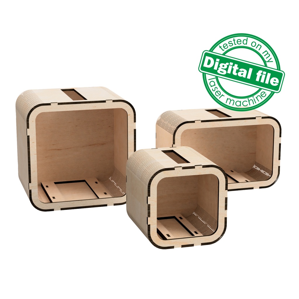 DIY Personalized Baby Piggy Bank, Wood Gift For Kids, Nursery Decor,Wooden Travel fund,Toddler Gifts, 3 different sizes,Material 1/8'' (3mm)