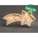 DXF, SVG files for cutting, Light-UP Star of Bethlehem, Layered light box, Santa Claus, Christmas village, Winter decoration,Flying Reindeer