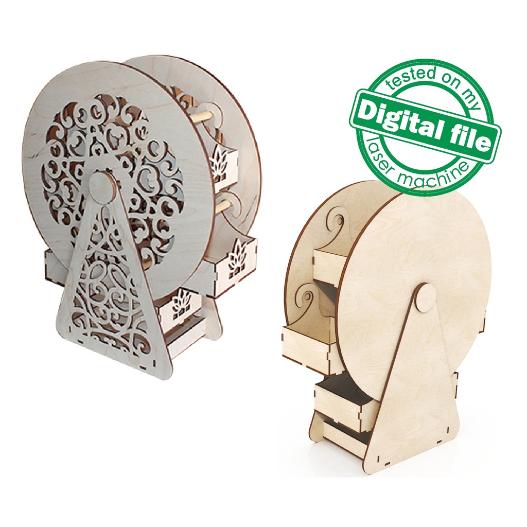 DXF, SVG files for laser Candy Ferris Wheel, Candy bar stand, Candy ...