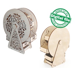 [0182159] DXF, SVG files for laser Candy Ferris Wheel, Candy bar stand, Candy holder, Party decor, Vector project, Glowforge, Material 1/8'' (3.2 mm)