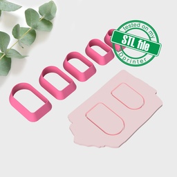 [2002423] Basic Shapes Arch, 5 Sizes, Digital STL File For 3D Printing, Polymer Clay Cutter, Earrings