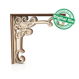 [00187544] DXF, SVG files for laser Decorative Rustic Corbel, Home Decor, Vector project, Glowforge, Material thickness 1/8 inch (3.2 mm)