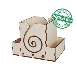 [00187098] DXF, SVG files for laser Yarn box, Crochet Storage Box, Knitting Yarn Box, Vector project, Glowforge, Material thickness 1/8 inch (3.2 mm)